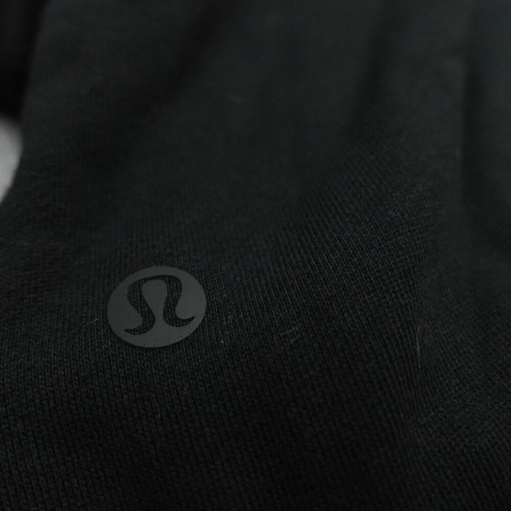 New Lululemon Cotton French Terry Zip Hoodie Black Womens Size 6 - Picture 5 of 10